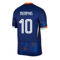 Billiga Nederländerna Memphis Depay #10 Borta fotbollskläder EM 2024 Kortärmad